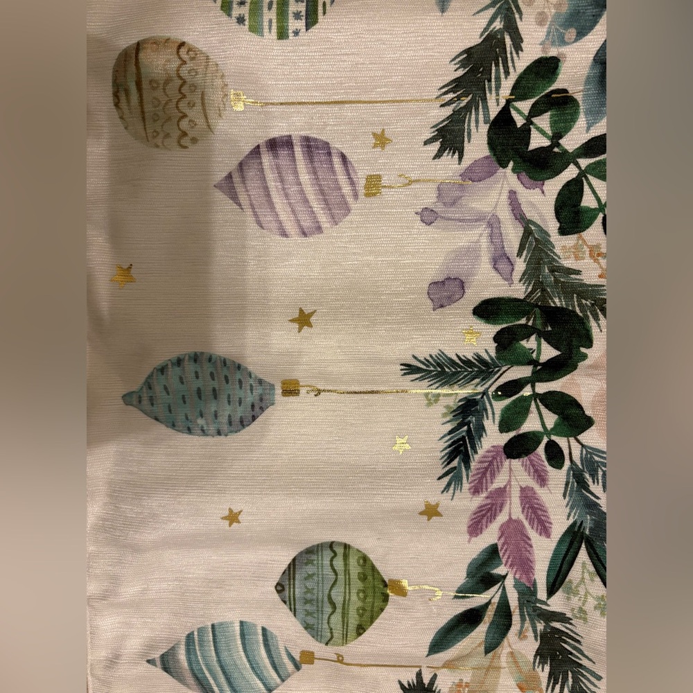 Christmas  #purple and #Teal Table Runner 14 X 48 inches